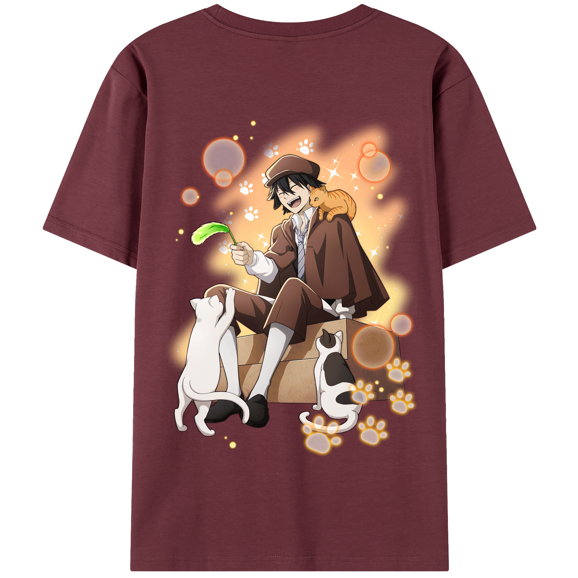 （画像用） 文豪ストレイドッグス Bungo Stray Dogs 綿100％半袖Tシャツ（背面プリント）